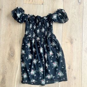 Hollister Black Floral Print Dress